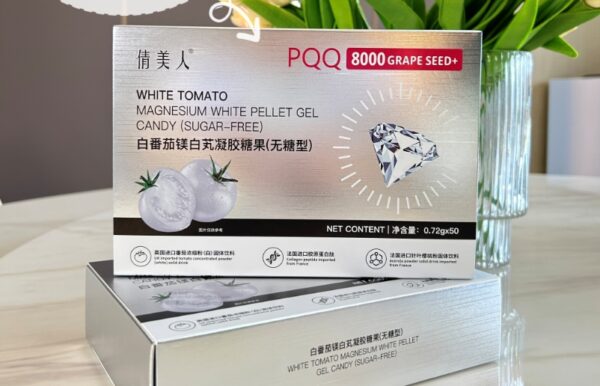 White tomato magnesium white nylon gel candy (sugar free)